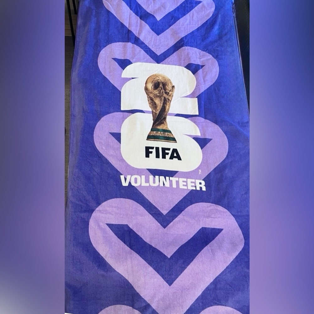 FIFA Beach Towel Purple Volunteer NEW
